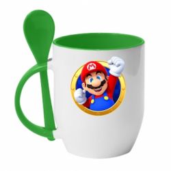 Чашка з ложкою Герой Маріо - PrintSalon
