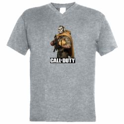 Чоловіча футболка з V-подібним вирізом Ghost CoD - PrintSalon