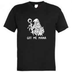 Мужская футболка  с V-образным вырезом Giff Me Mana - PrintSalon