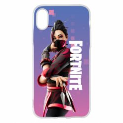 Чехол для iPhone X/Xs Girl hero from Fortnite - PrintSalon