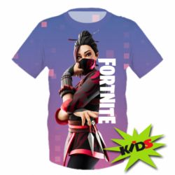Детская 3D футболка Girl hero from Fortnite - PrintSalon