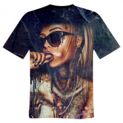 Мужская футболка 3D Girl in tattoos-PrintSalon Мужская футболка 3D Girl in tattoos