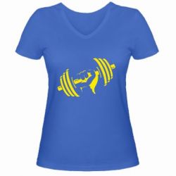 Женская футболка с V-образным вырезом Girya - PrintSalon