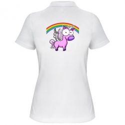 Женское поло Глазастый единорог - PrintSalon