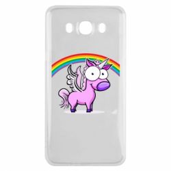 Чехол для Samsung J7 2016 Глазастый единорог - PrintSalon