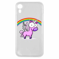 Чехол для iPhone XR Глазастый единорог - PrintSalon