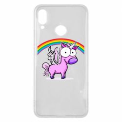 Чехол для Huawei P Smart Plus 2018 Глазастый единорог - PrintSalon