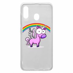 Чехол для Samsung A20 Глазастый единорог - PrintSalon