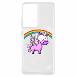 Чехол для Samsung S21 Ultra Глазастый единорог - PrintSalon