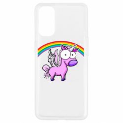 Чехол для Oppo Reno 4 Глазастый единорог - PrintSalon