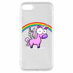 Чехол для iPhone SE 2022 Глазастый единорог - PrintSalon