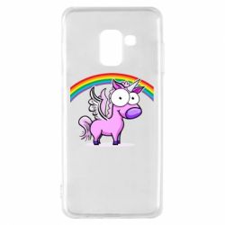Чехол для Samsung A8 2018 Глазастый единорог - PrintSalon