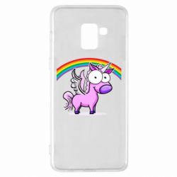 Чехол для Samsung A8+ 2018 Глазастый единорог - PrintSalon