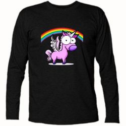 Футболка с длинным рукавом Глазастый единорог - PrintSalon