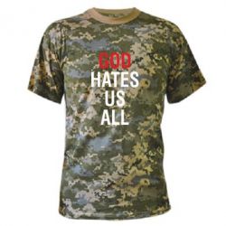 Камуфляжная футболка God Hates Us All - PrintSalon