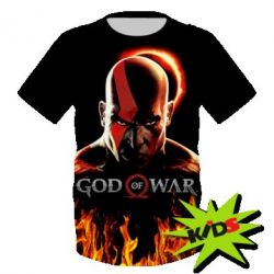 Детская 3D футболка God Of War Kratos