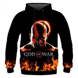Мужское 3D худи God Of War Kratos-PrintSalon Мужское 3D худи God Of War Kratos