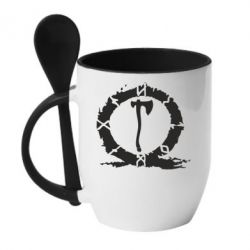Чашка с ложкой God Of War Logo - PrintSalon