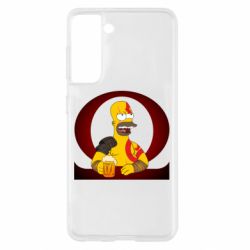 Чехол для Samsung S21 God of war: Simpson