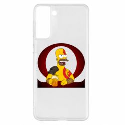 Чехол для Samsung S21+ God of war: Simpson - PrintSalon
