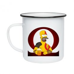 Кружка эмалированная God of war: Simpson - PrintSalon