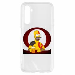 Чехол для Realme 6 God of war: Simpson - PrintSalon