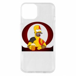 Чехол для iPhone 14 God of war: Simpson - PrintSalon