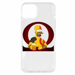 Чехол для iPhone 14 Plus God of war: Simpson - PrintSalon