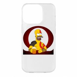 Чехол для iPhone 14 Pro God of war: Simpson - PrintSalon