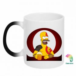 Чашка-хамелеон God of war: Simpson