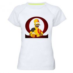 Женская футболка для спорта God of war: Simpson - PrintSalon