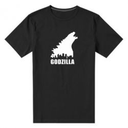 Мужская футболка премиум Godzilla and city - PrintSalon