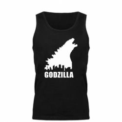Мужская майка Godzilla and city - PrintSalon
