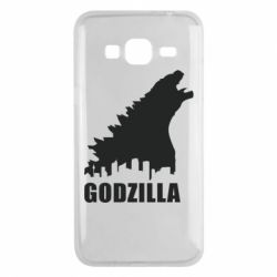 Чехол для Samsung J3 2016 Godzilla and city - PrintSalon