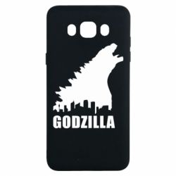 Чехол для Samsung J7 2016 Godzilla and city - PrintSalon