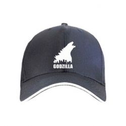 Кепка Godzilla and city - PrintSalon