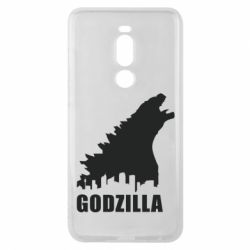 Чехол для Meizu Note 8 Godzilla and city - PrintSalon