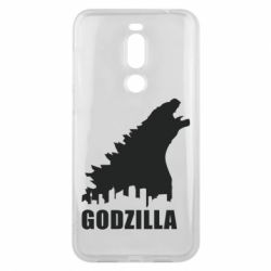 Чехол для Meizu X8 Godzilla and city-PrintSalon Чехол для Meizu X8 Godzilla and city