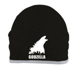 Шапка Godzilla and city - PrintSalon