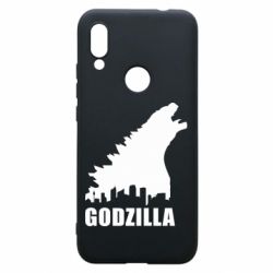 Чехол для Xiaomi Redmi 7 Godzilla and city - PrintSalon