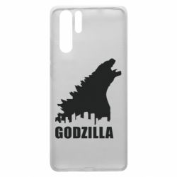 Чехол для Huawei P30 Pro Godzilla and city - PrintSalon