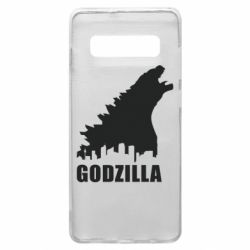 Чехол для Samsung S10+ Godzilla and city - PrintSalon