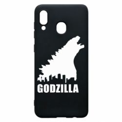 Чохол для Samsung A30 Godzilla and city-PrintSalon Чохол для Samsung A30 Godzilla and city