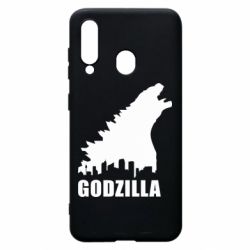 Чехол для Samsung A60 Godzilla and city - PrintSalon