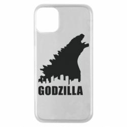 Чехол для iPhone 11 Pro Godzilla and city - PrintSalon