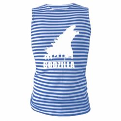 Майка-тельняшка Godzilla and city - PrintSalon