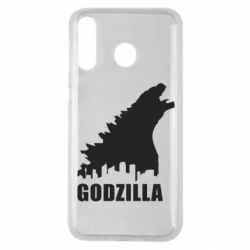 Чехол для Samsung M30 Godzilla and city - PrintSalon
