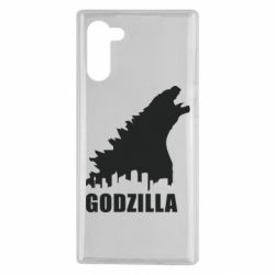 Чехол для Samsung Note 10 Godzilla and city - PrintSalon