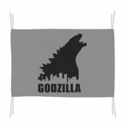 Флаг Godzilla and city - PrintSalon