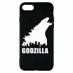 Чехол для iPhone SE 2020 Godzilla and city - PrintSalon